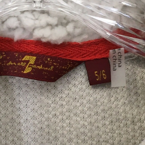 7 For All Mankind Sherpa Fleece Sweater Jacket 5/6 - Picture 3 of 8